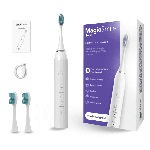 MagicSmile™ Sonic elektrinis dantų šepetėlis