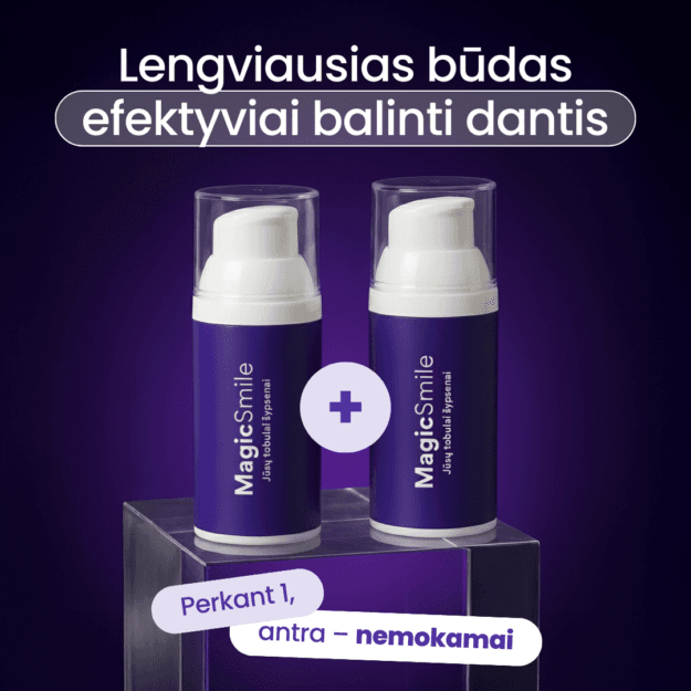 MagicSmile™ violetinė dantų pasta (1+1 NEMOKAMAI!)