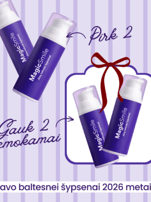 MagicSmile™ violetinė dantų pasta (2+2 NEMOKAMAI!)